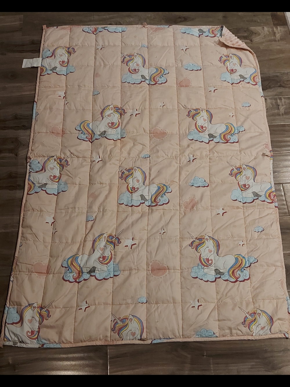 Pink Unicorn Quilted Wicked Throw Blanket